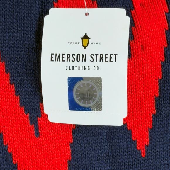 Emerson Street Red Blue Ole Miss Rebels Mississippi Poncho Cape Sz. S/M Peru NWT - Picture 5 of 9